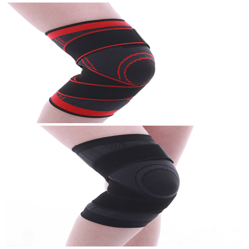 3D Weave Sports Knee Pad with Adhesive Support Strap