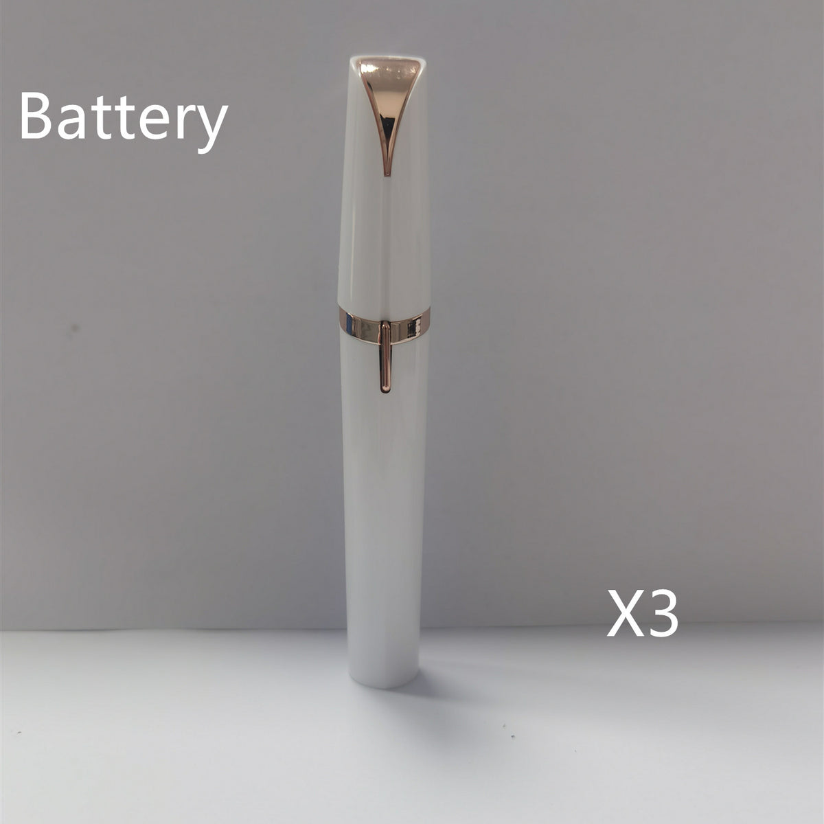 Mini Electric Eyebrow Trimmer with LED Light and Gold-Plated Head