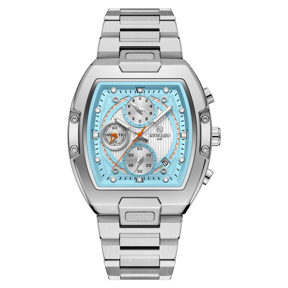 Men's Multifunctional Quartz Watch With Tonneau Case