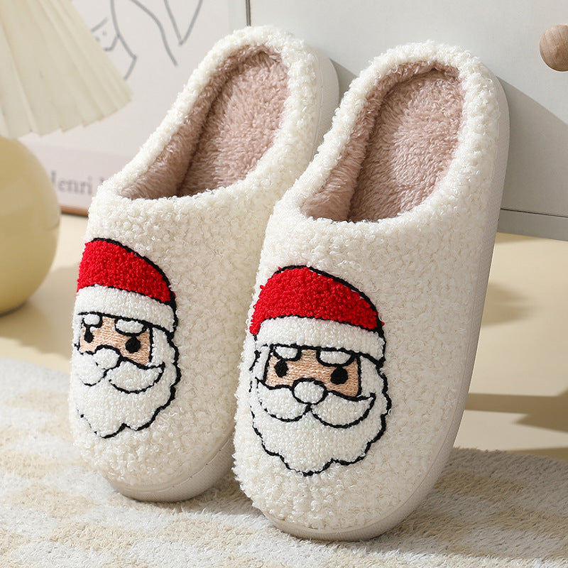 Cartoon Christmas Cotton Slippers for Women and Men
