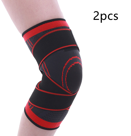 3D Weave Sports Knee Pad with Adhesive Support Strap