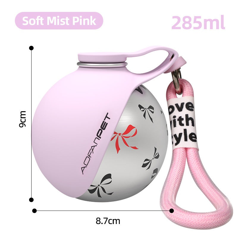 Portable Stainless Steel Water Bottle for Small Dogs and Cats