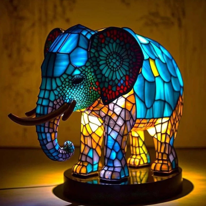 3D Animal Table Lamp With Colourful Light, Vintage Night Light