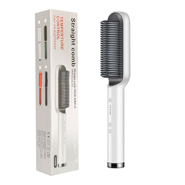2 In 1 Hair Straightener Comb With Negative Ion And Curling