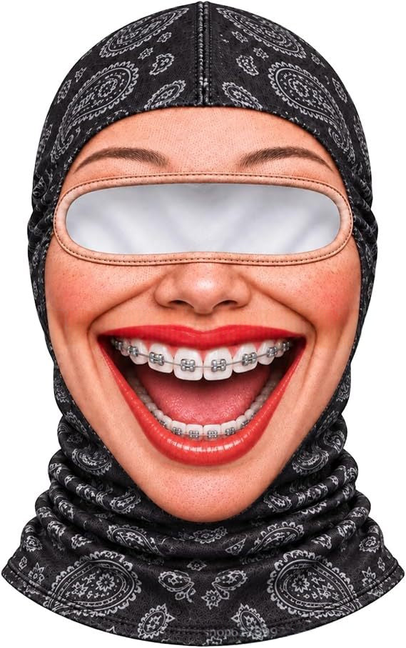 Realistic Winter Balaclava Face Mask, Windproof Fun Costume