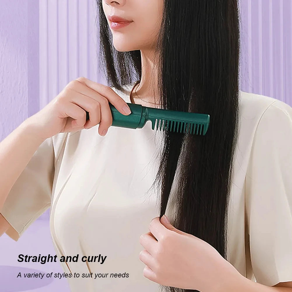 Professional Cordless Hair Straightener Comb, Fast Heating