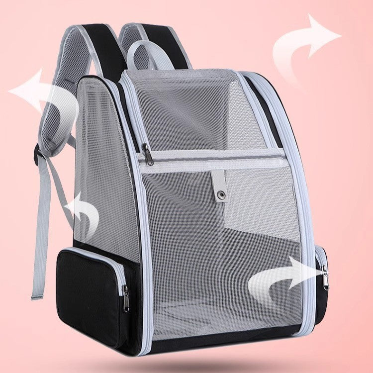 Small Pet Backpack Cat Carrier Travel Bag in Oxford Cloth
