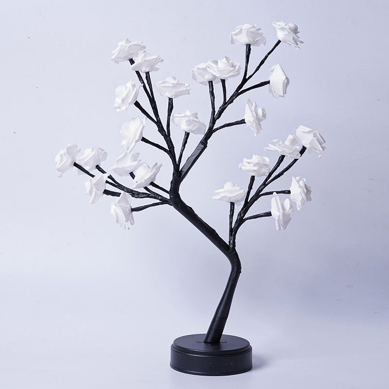 USB Rose Table Lamp with Fairy Lights for Romantic Home Decor