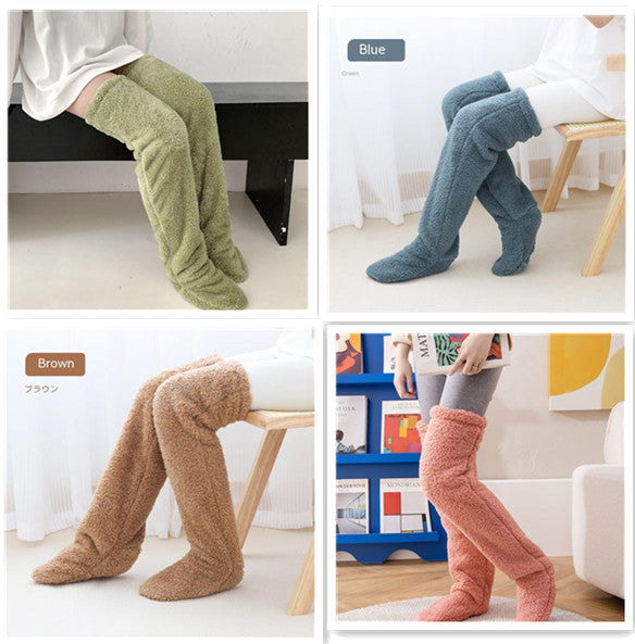 Over Knee Fuzzy Long Socks For Winter Home And Sleeping