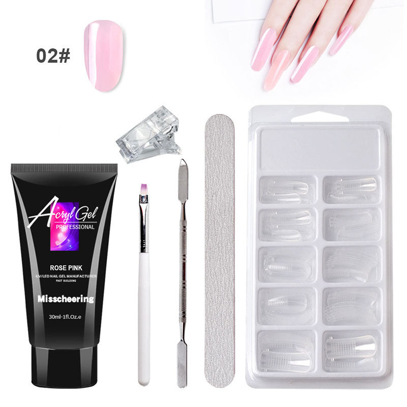 Painless Extension Gel Nail Art Kit with Quick Model Crystal Colours