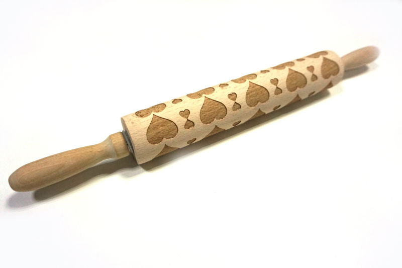 Wooden Christmas Embossing Rolling Pin for Cookies and Dough
