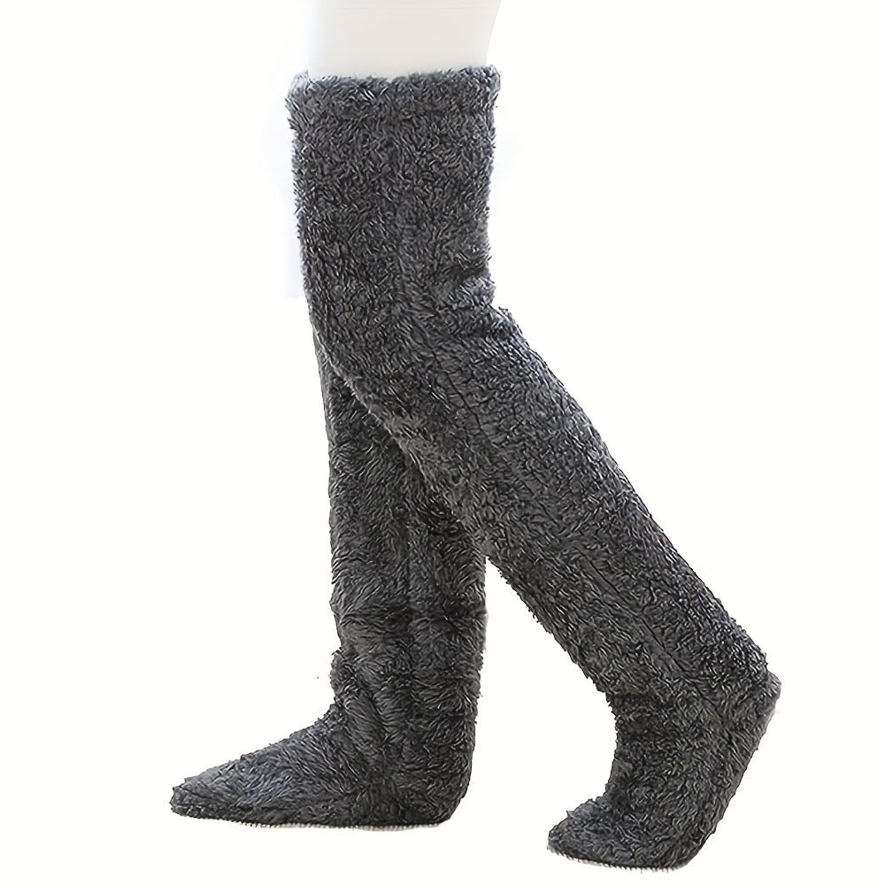 Over Knee Fuzzy Long Socks For Winter Home And Sleeping