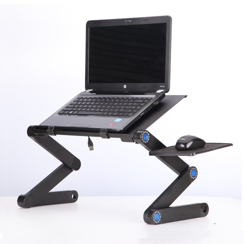 Adjustable Folding Laptop Table Stand with Cooling Fan Option