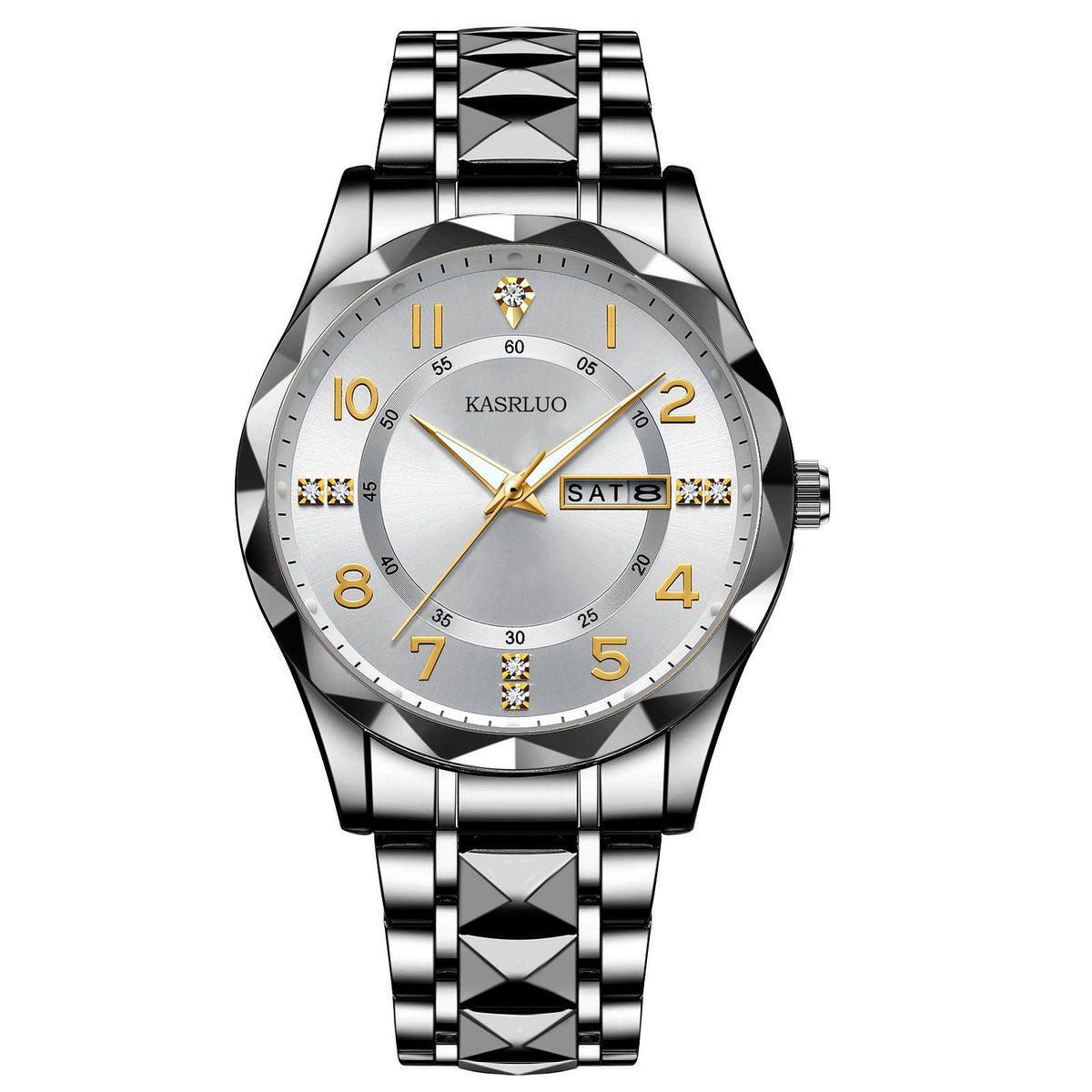 Men's Dual Calendar Luminous Quartz Watch, Waterproof