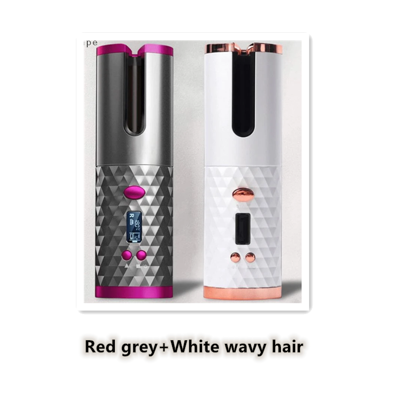 Cordless Automatic Hair Curler, Wireless Rotating Curling Iron