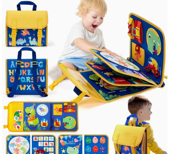Felt Busy Book for Toddlers, Dressing and Buttoning Learning Board