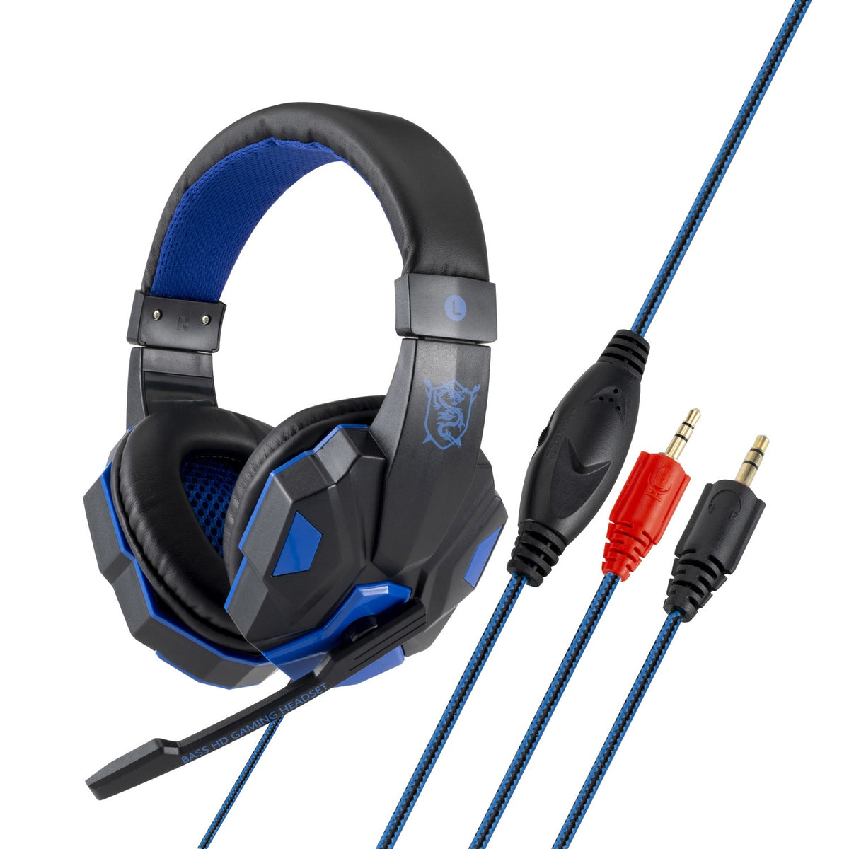 Wired Gaming Headphones with LED Lights, Over-Ear Headset for PC
