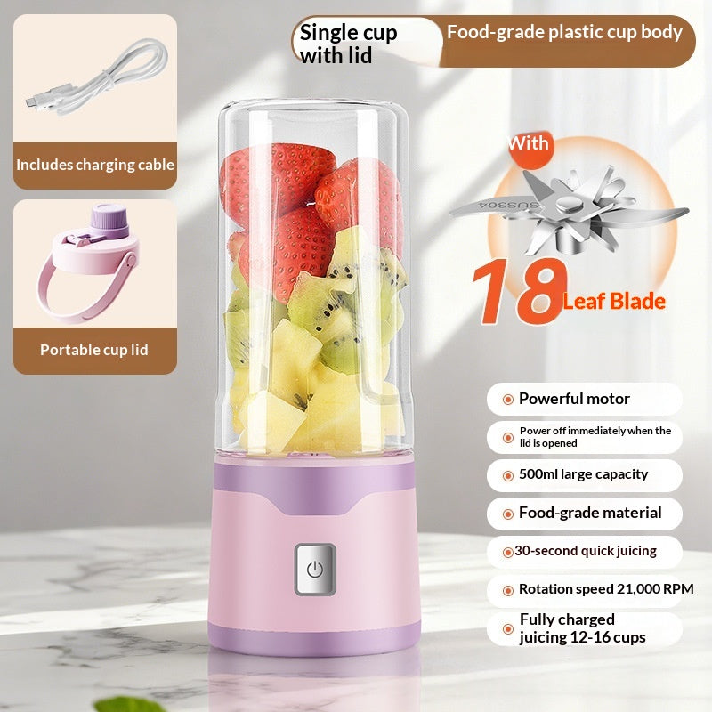 Rechargeable USB Blender Juice Cup with Double Cup and 500ml Size