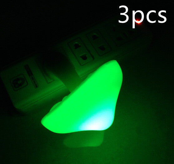 Mushroom LED Wall Socket Night Light With Light Sensor
