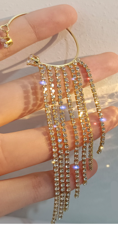 Fashionable Long Tassel Earrings in Gold and Silver Tones