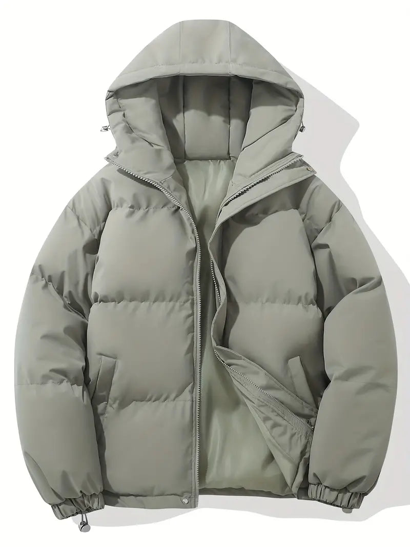 Women's Warm Hooded Winter Jacket with Classic Design