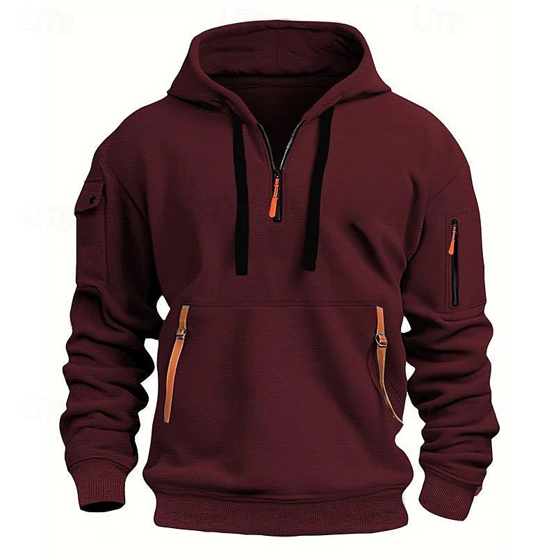 Dropped Shoulder Hooded Sweatshirt, Loose Plus Size Pullover