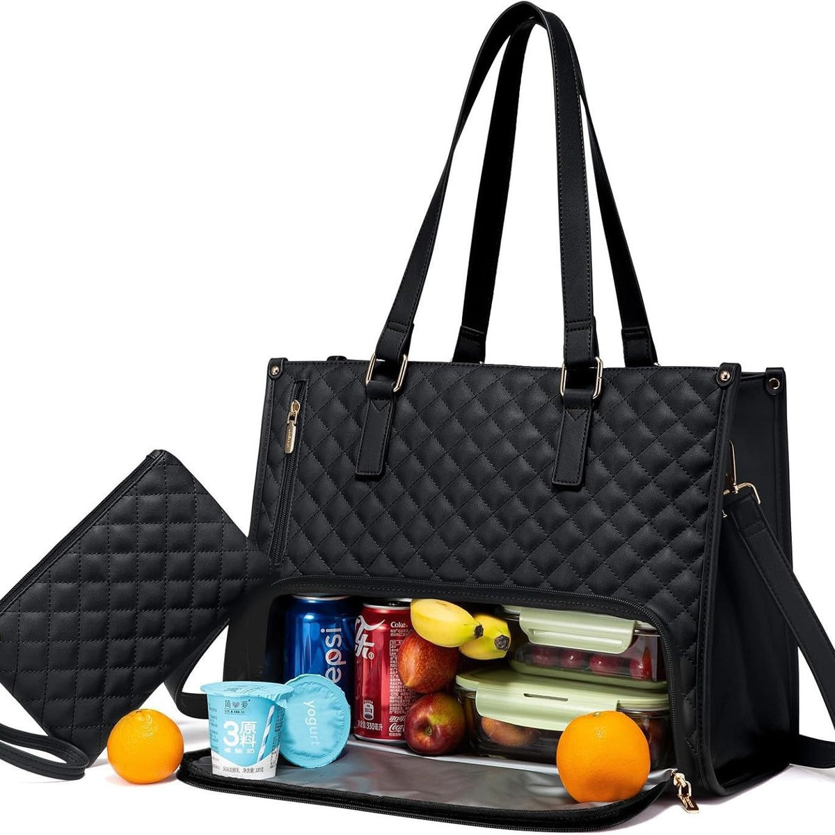 Insulated Lunch Tote Bag For Women, Leak-Proof Crossbody