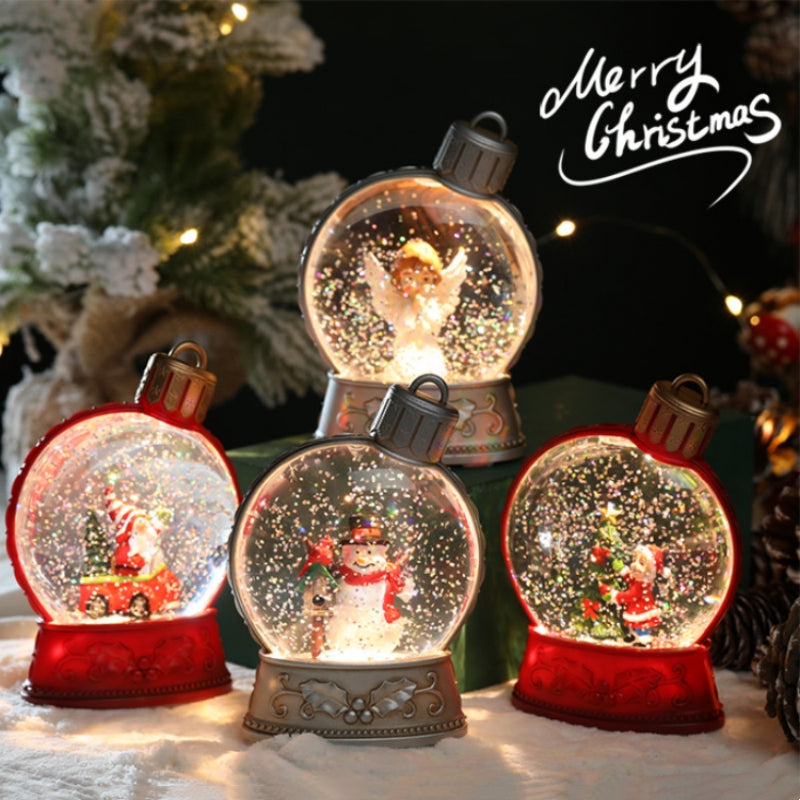 Luminous Flat LED Christmas Scene Decoration Santa Snowman Angel
