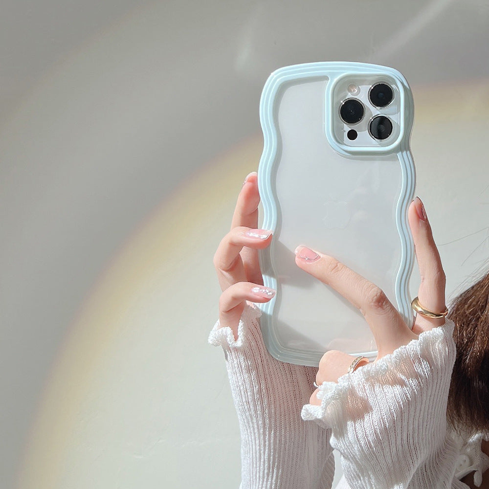 Wave Border Phone Case in Candy Colours with Full Protection