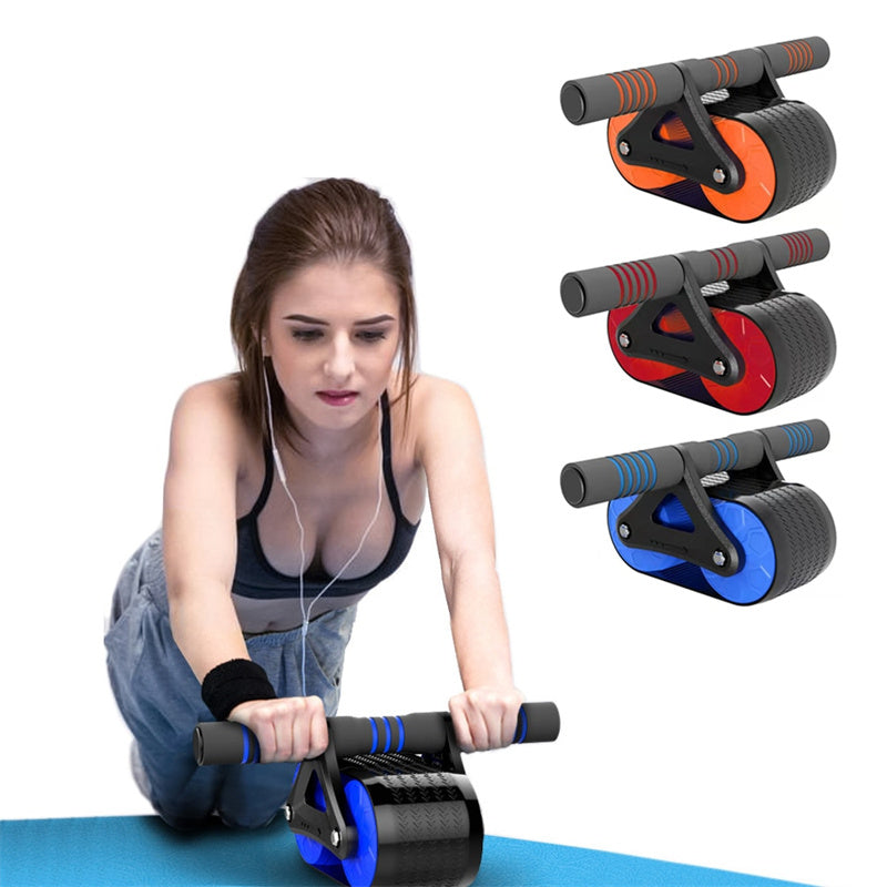 Double Wheel Ab Roller With Kneeling Pad For Home Workouts