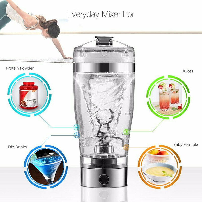 Electric Protein Shaker Bottle, USB Rechargeable Stirring Cup