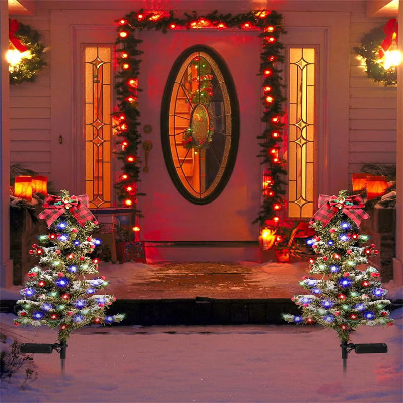 Waterproof Solar Christmas Tree Garden Stake Light 2 Modes