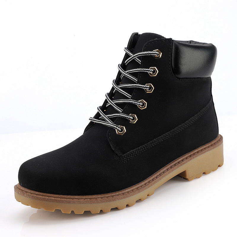 Men's High-Top Snow Boots with Extra Thick Warm Lining