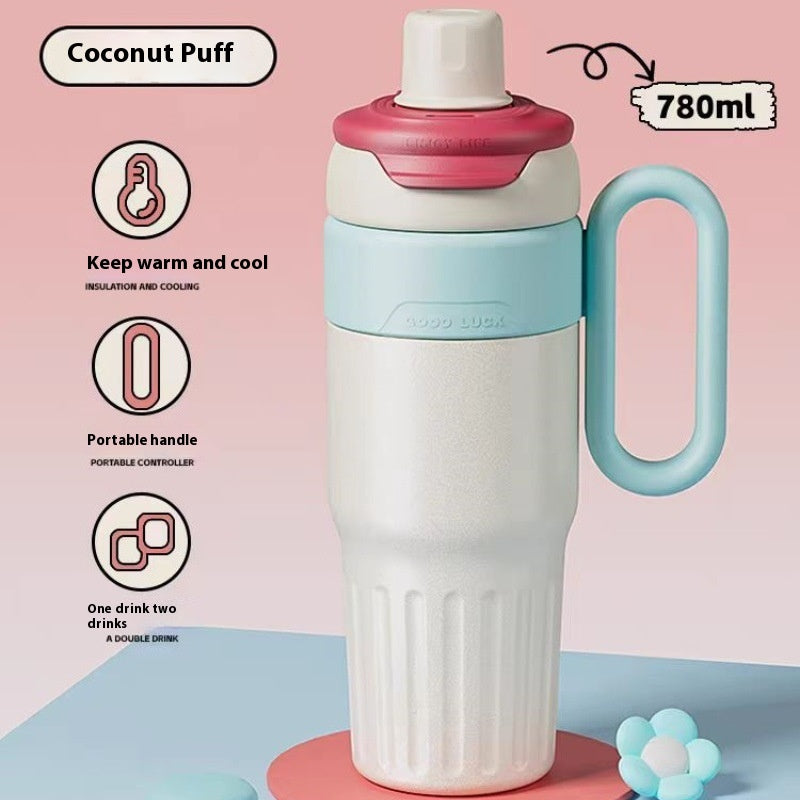 780ml Gradient Insulated Tumbler With Lid, Stainless Steel