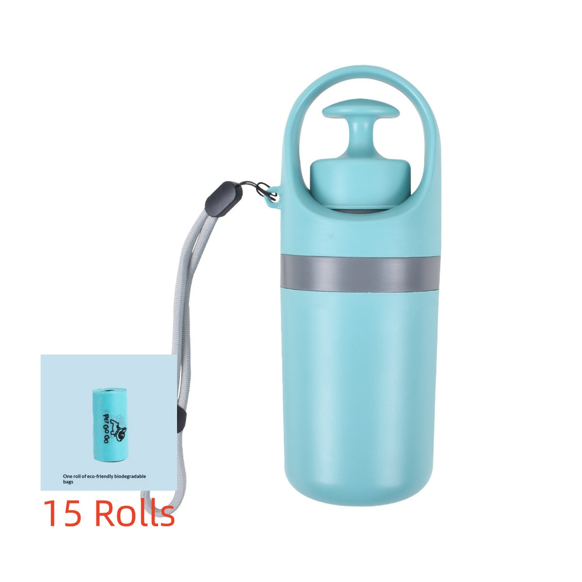Portable Dog Poop Scooper With Built-In Bag Dispenser