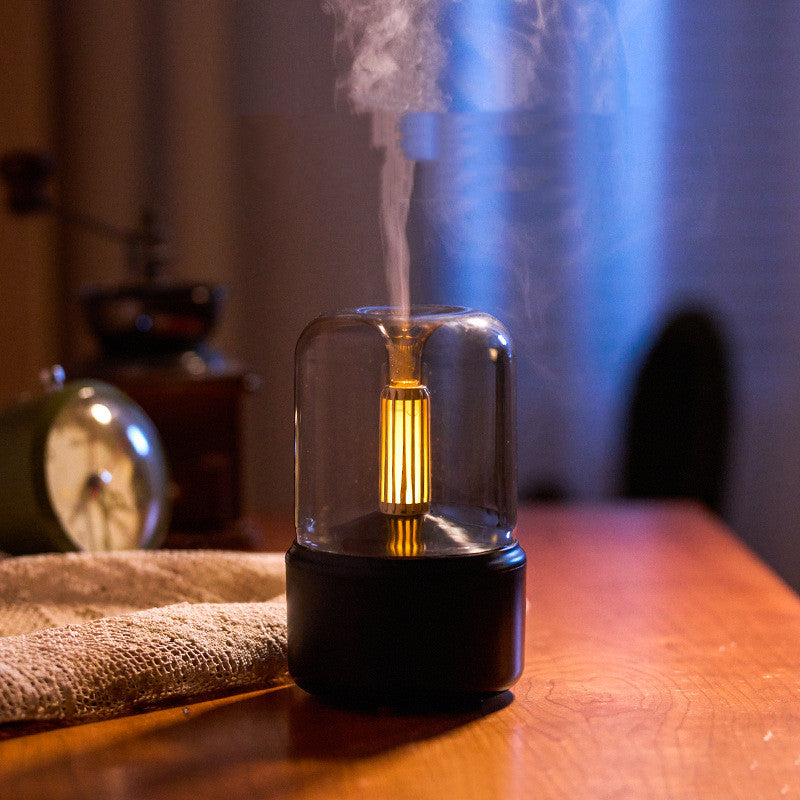Candlelight Atmosphere Humidifier With 120ml Aroma Diffuser