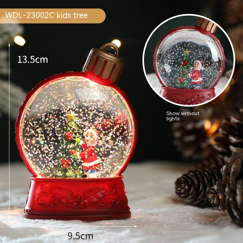 Luminous Flat LED Christmas Scene Decoration Santa Snowman Angel