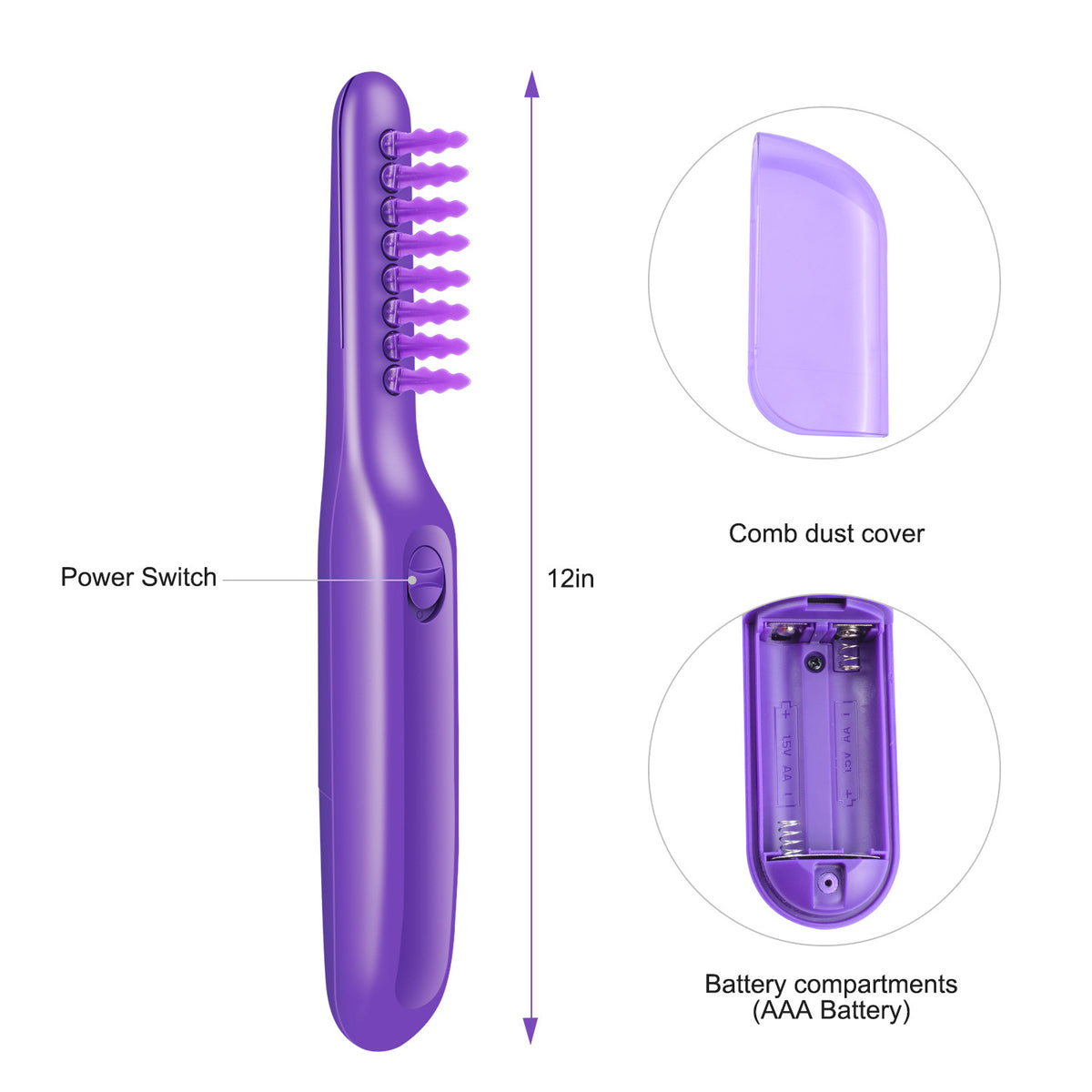 Electric Detangling Hair Brush with Scalp Massage Function