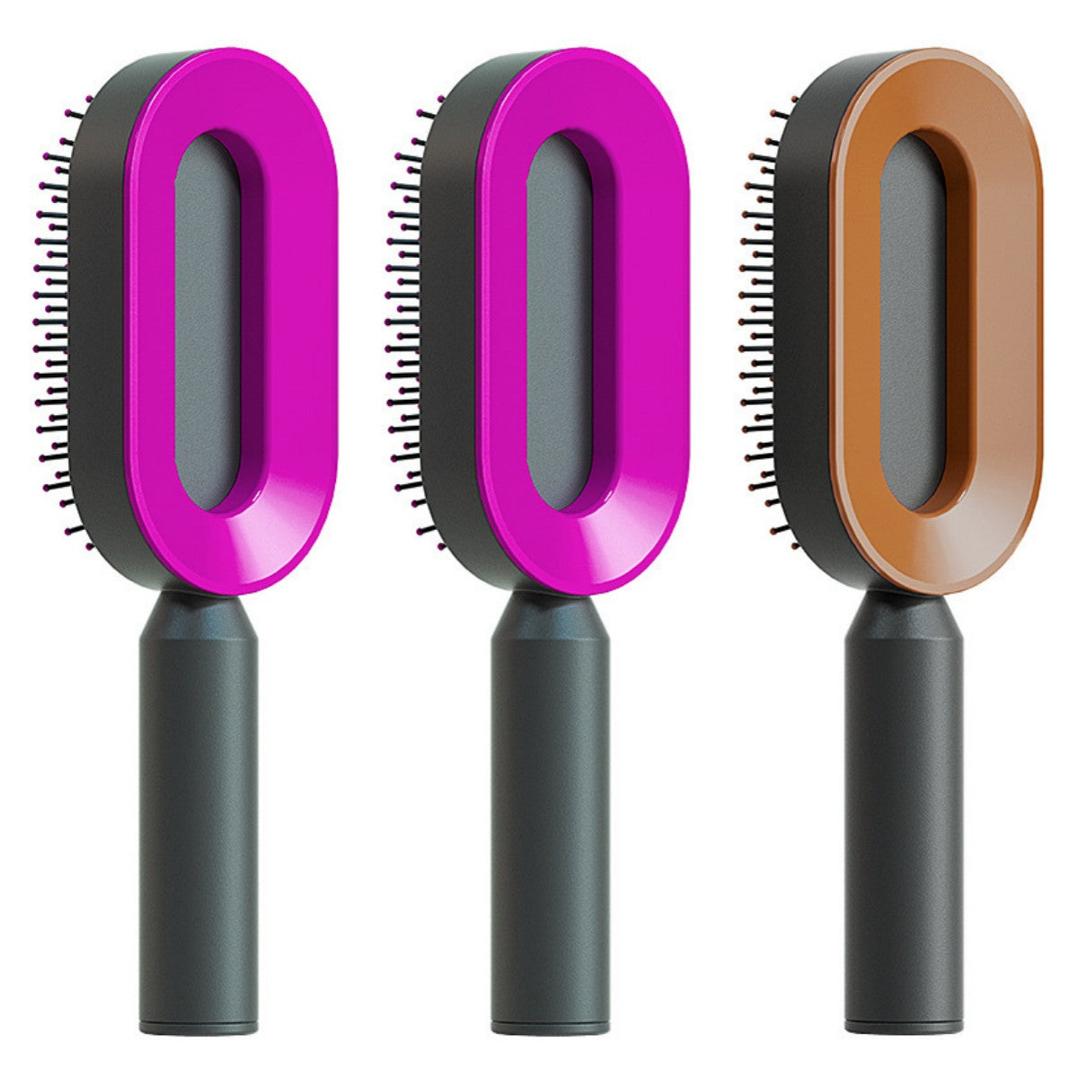 Self-Cleaning Airbag Hair Brush With Scalp Massage, Anti-Static
