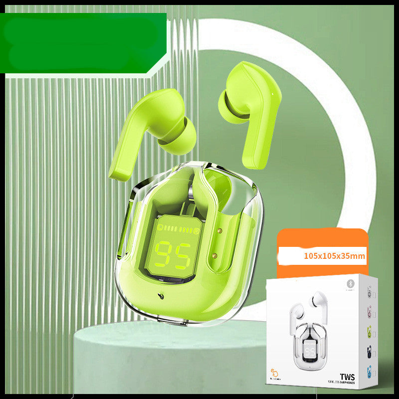 Mini Transparent Wireless Earbuds With LED Power Display