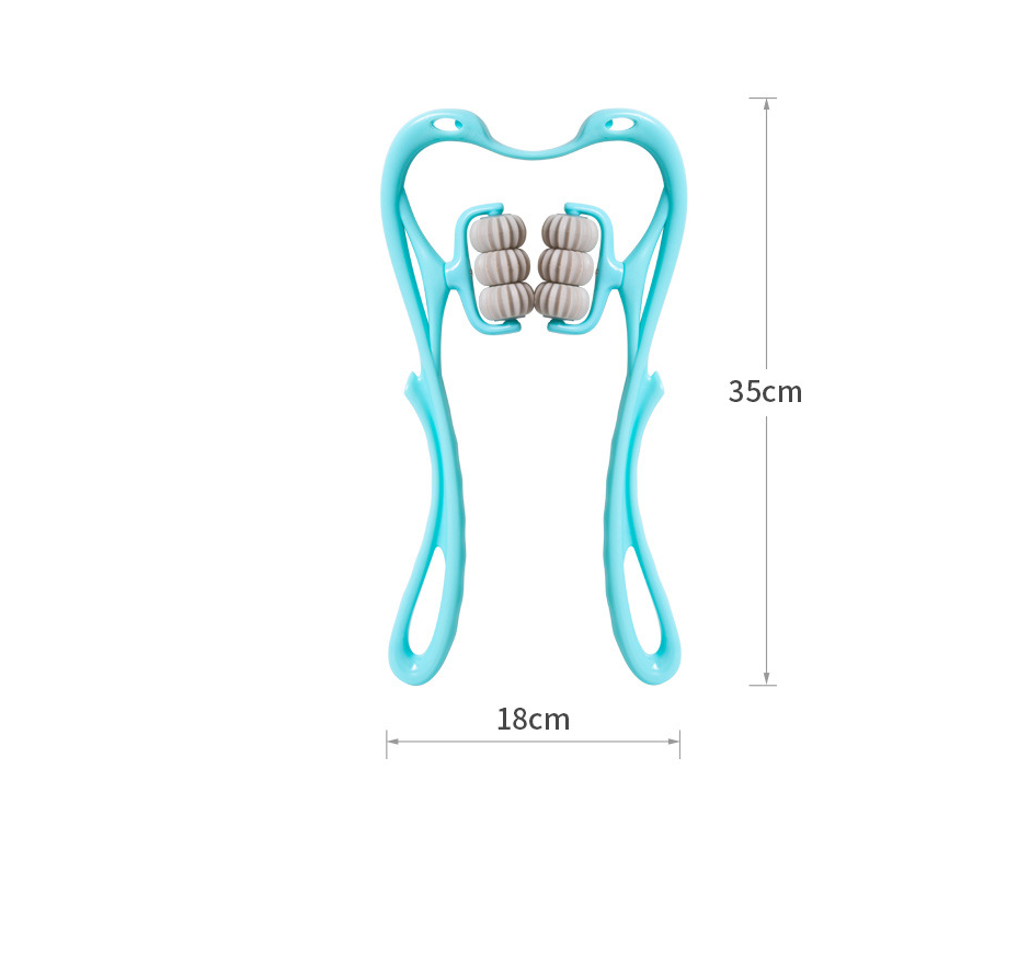 Manual Six-Wheel Neck Massager Roller, Handheld Tool