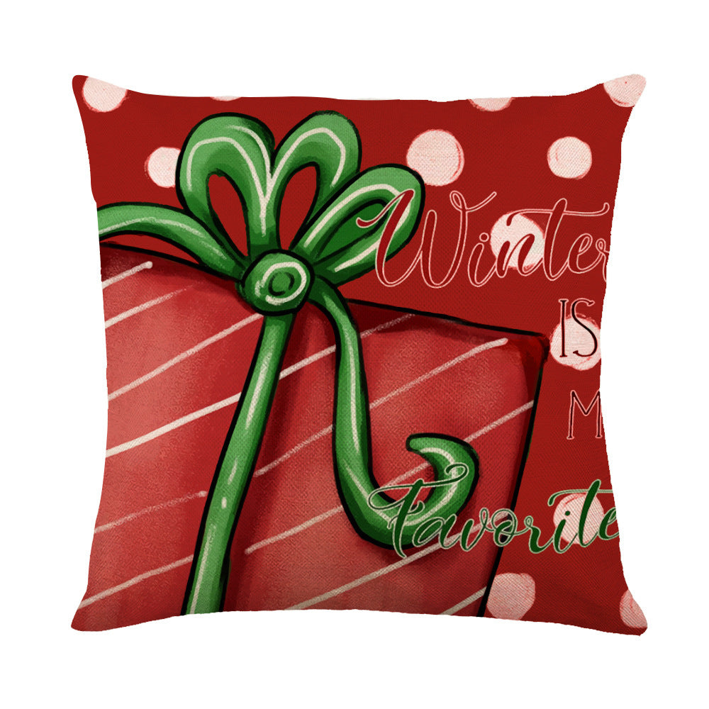 Christmas Pillow Covers for Sofa Square Throw Snow Stamping