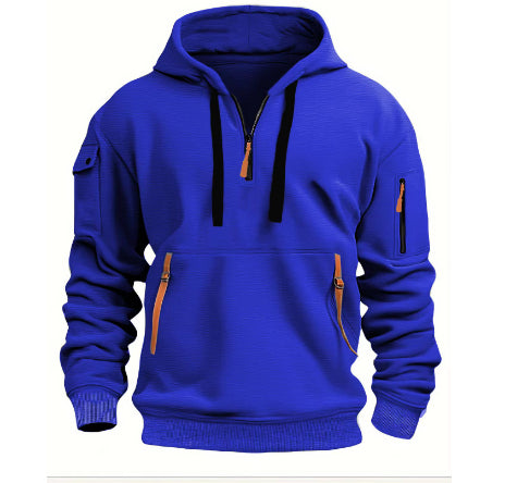 Dropped Shoulder Hooded Sweatshirt, Loose Plus Size Pullover
