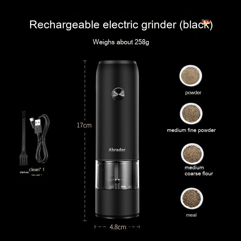 Rechargeable Electric Salt and Pepper Grinder Set with LED Light