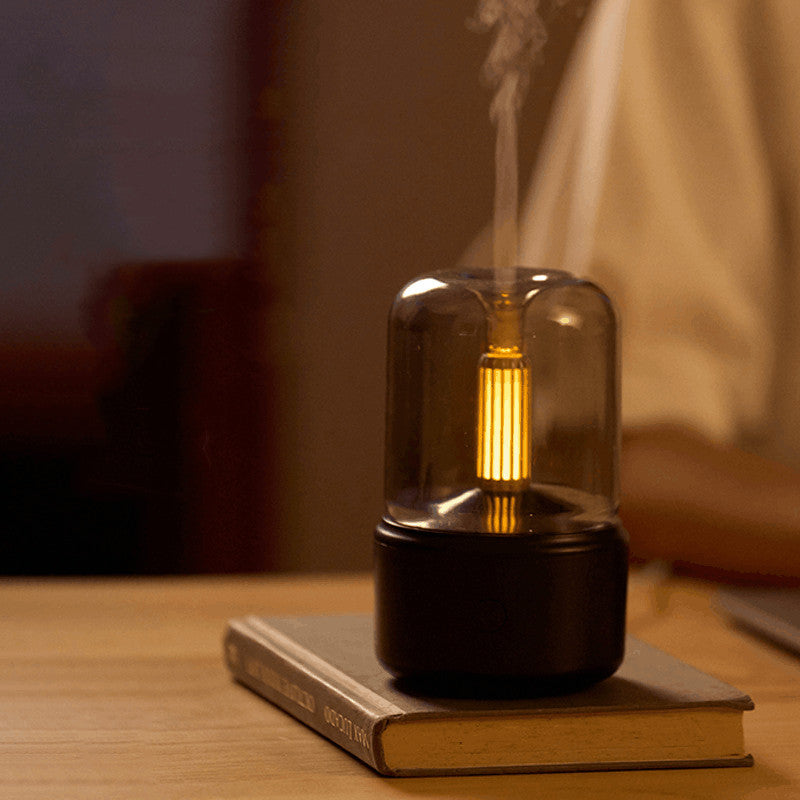 Candlelight Atmosphere Humidifier With 120ml Aroma Diffuser