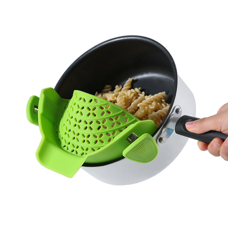 Silicone Pot Side Drain Stopper for Easy Kitchen Straining
