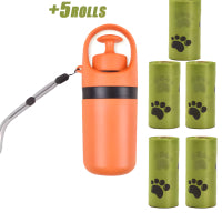 Portable Dog Poop Scooper With Built-In Bag Dispenser