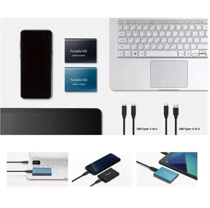 Portable External SSD 64GB with USB-C and Up to 1050MB/s