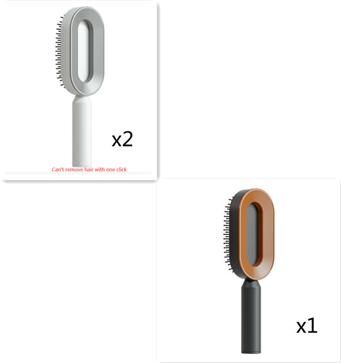 Self-Cleaning Airbag Hair Brush With Scalp Massage, Anti-Static