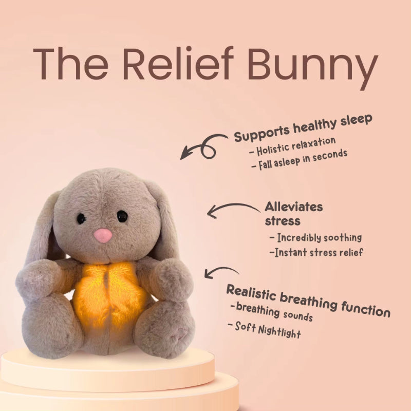 Breathing Bunny Plush Toy With Soft Moving Belly